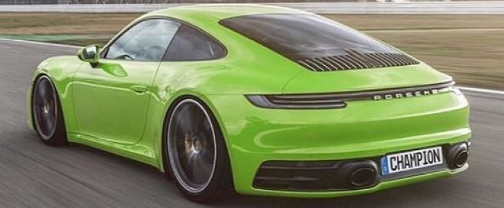 Lizard Green 2020 Porsche 911 render