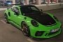 Lizzard Green 2019 Porsche 911 GT3 RS with Weissach Package Spotted in Stuttgart