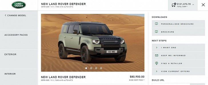 Loaded 2020 Land Rover Defender 110 X P400 Optioned To $121,070