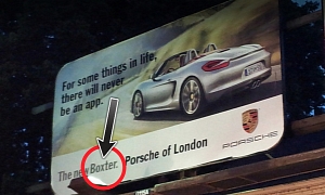 LOL: Porsche Boxster Misspelled on Billboards