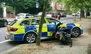 London’s Met Police Use Cars to Knock Moped Thieves Off Their Bikes, at Last