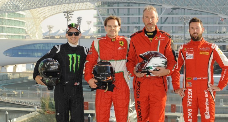 Jorge Lorenzo and his Ferrari-driving team mates