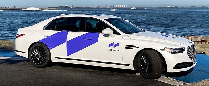 Motional-branded Genesis sedan adapted for self-driving