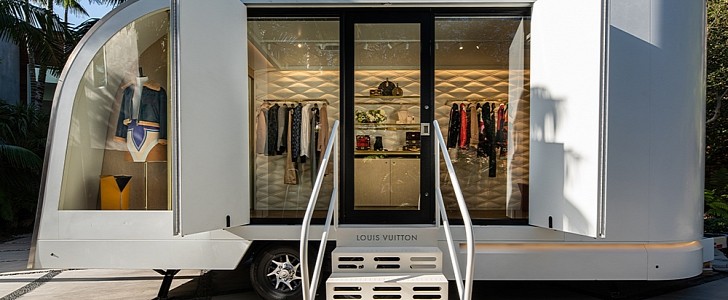 Custom Louis Vuitton trailer brings the shopping experience to your doorstep