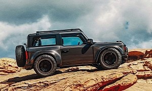 Low and Wide Ford Bronco Still Looks Fit for Rock Climbing, Could Become a Real Build