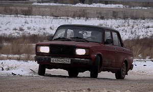 Low Cost Russian Drifting Makes Winter Fun: Gymkhanski