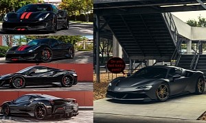 Low Ferrari 488 Pista Goes Over to the Forged Wheel Dark Side, Finds a Stealthy SF90