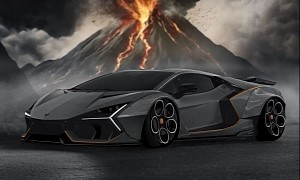 Low Lambo Revuelto V12 HPEV Is on Fire Digitally With Revolver Wheels and Widebody Kit