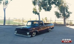 Low-Riding 1961 Ford F-100 Unibody Hides Cool Surprises Below the Chopped Top