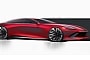 Low-Slung Crimson Buick Sedan Looks (Too) Romantic According to GM's Design Center