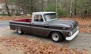 Lowered 1964 Chevrolet C10 With Crimson Bed Can Be Yours for Less Than $10k