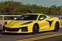 Lowered C8 Chevy Corvette Z06 Dresses Fancy in Yellow With Forged, Black Shoes