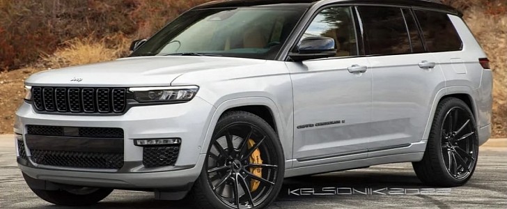 Jeep Grand Cherokee L gets rendered with black accents and lowered suspension