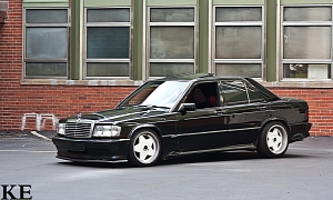 Lowered Mercedes-Benz 190 E Looks Classically Clean