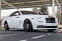 Lowered Rolls-Royce Wraith Plays a Pearl White on Black Forgiatos Contrast Game
