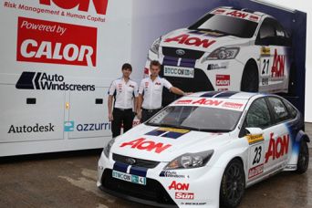 Tom Chilton and Tom Onslow-Cole with the  LPG Ford Focus ST BTCC