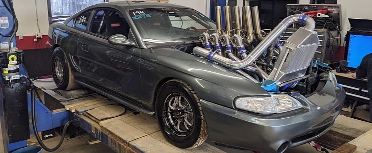 LS Swapped Ford Mustang with 8 Turbos