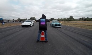 LS-Swapped Volvo Amazon vs. Stock VW Golf R Mk8 Drag Race Ends With Bruised Egos