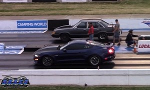 LS Turbo 1984 Ford LTD Races Supercharged Mustangs and Vette, Gap Is Minuscule
