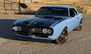 LSA V8-Swapped 1968 Pontiac Firebird With BMW Yas Marina Blue Paint Is Restomod Excellence