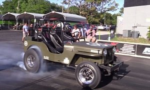 LSX Jeep Willys Engine Explodes During Drag Race