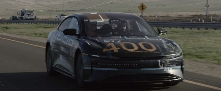 Lucid Air prototype makes 400-mile trip from SF to LA on a single charge