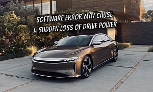 Lucid Recalls Air Electric Sedan Over Software Error Causing a Sudden Loss of Motive Power