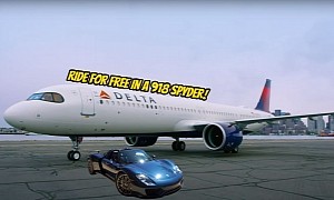 Lucky Delta Air Lines Customers Get To Ride in a Porsche 918 Spyder