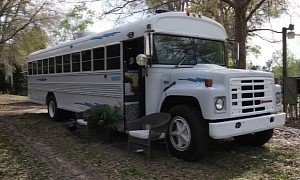 Lucy Is a 1987 Bluebird Transformed Into a Functional RV With an Amazing Kitchen