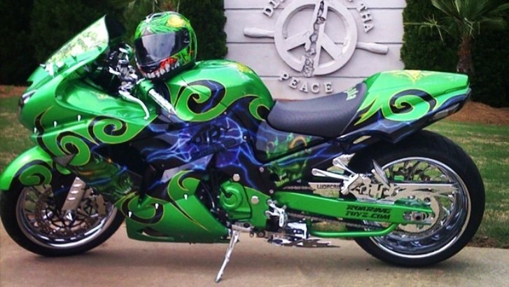 Ludacris Takes His Robert Fisher-Pimped Kawasaki Ninja for a Ride