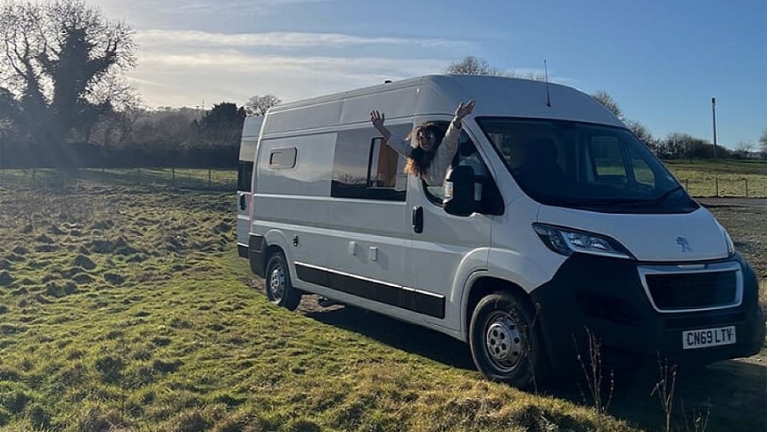 Luella is a delightful hand-crafted campervan based on a 2019 Peugeot Boxer 
