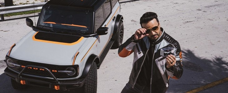 Luis Fonsi and Hot Wheels created a mini version of his grey-and-orange custom Bronco