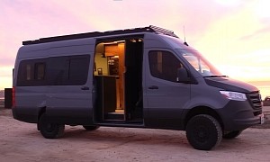 Luxurious Camper Van Features a Unique Layout With a Hidden Lift Bed and Home Cinema