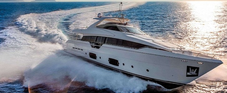 In Too Deep is a luxury Ferretti yacht that recently ran aground in Long Island