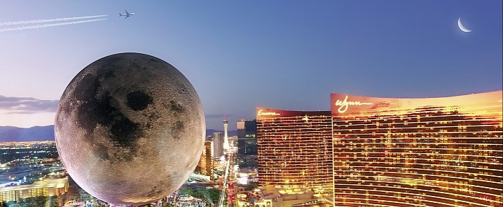 Moon-shaped Las Vegas resort costs 500x less than space trip