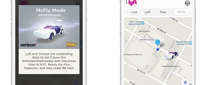 Lyft Offers DeLorean Time Machine Rides in New York on Wednesday 