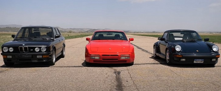 M535 Races a 944 Turbo and a 911, Gets in Over Its Head When a Supra Shows Up