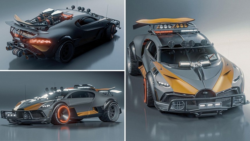 Bugatti Divo supercharged V8 CGI transformation by al.yasid 