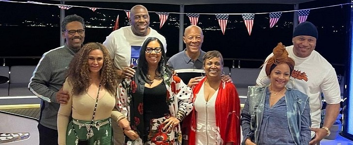 Magic Johnson, LL Cool J, and Family on Solandge