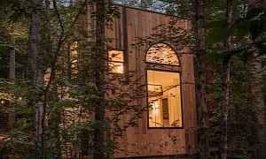 Magical Tiny Home in the Forest Reveals a Japanese-Inspired Interior With an Indoor Swing