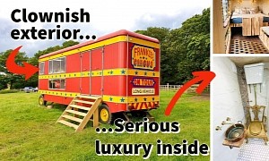 Magical Tiny Home Is an Old Circus Wagon With a Golden Throne in the Bathroom