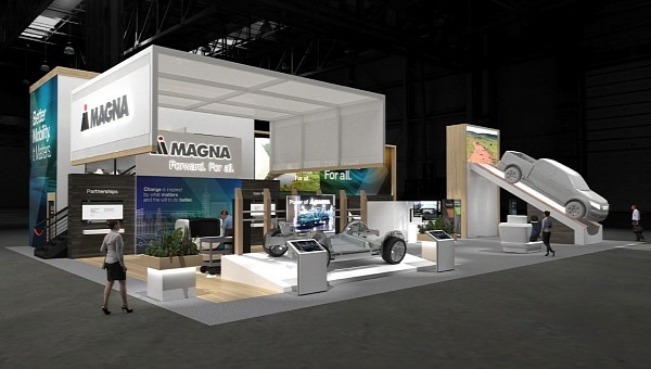 Magna Booth at 2023 CES event