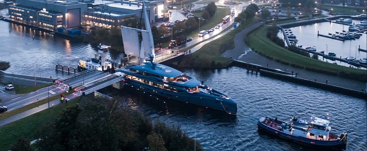 The PHI superyacht has recently departed from Vollenhove, to begin sea trials in Amsterdam