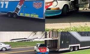 Magnus Walker Crashes Vintage Porsche 911 into Truck with Reporter Inside
