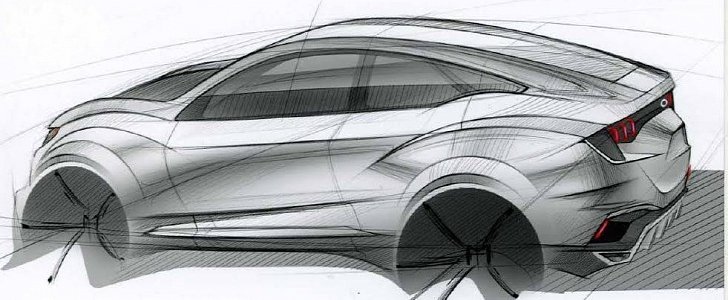 Mahindra XUV Aero Coupe Concept sketch