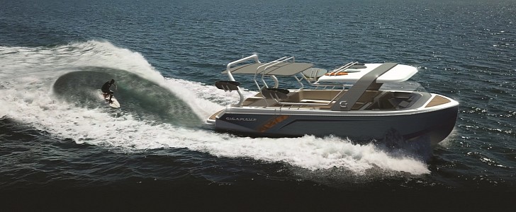 The Gigawave 350 GW-X creates a continuous monster wave perfect both for wakesurfing and regular surfing