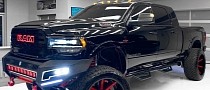 Maliek Collins' 8-Inch Lifted Red-and-Black Ram HD Looks Forgiato-Ready for NFL