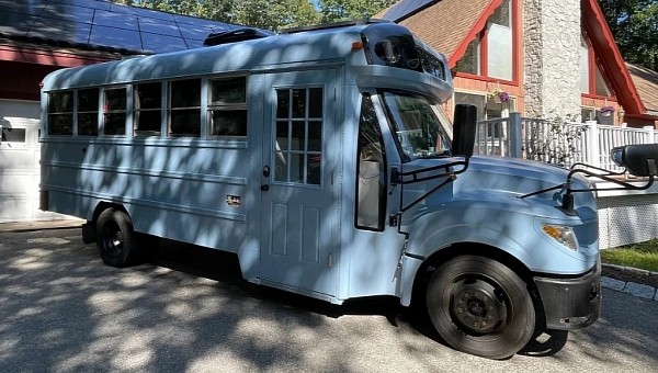 School bus mobile tiny home