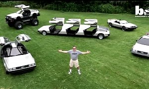 Man Builds Custom DeLorean Cars, Monster Truck and Limousine Included