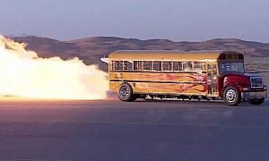 Man Builds Jet Powered School Bus, Says It Will Keep Kids Off Drugs